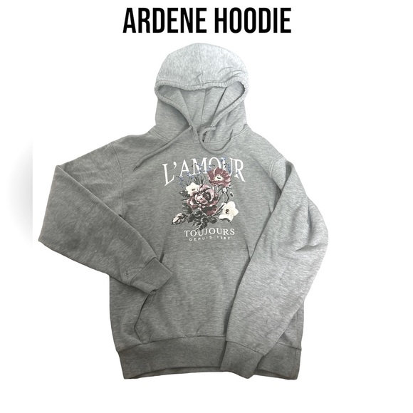 Ardene Gray and Graphic Hoodie - Picture 1 of 2